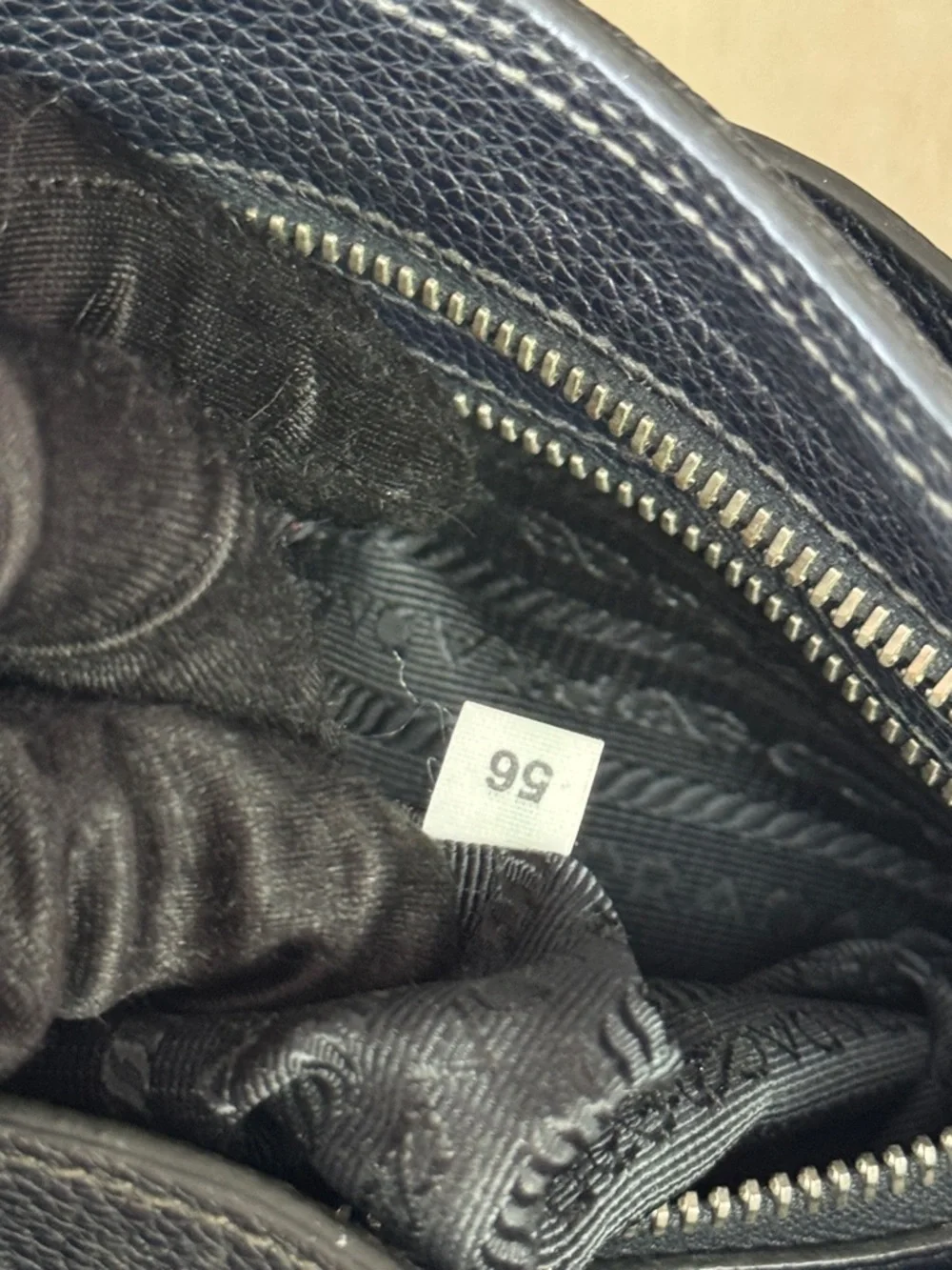 Prada Navy Blue Pebbled Leather Messenger Bag with Branded Strap - Picture 15 of 16